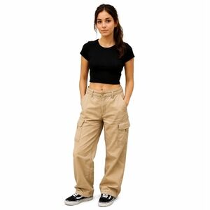 American Eagle Outfitters Light Tan Pants SIZE 4 STRETCH